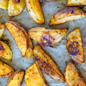 crispy baked potato wedges